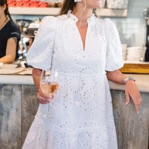 Tuckernuck Cameron Eubanks White Eyelet Wimberly  Dress